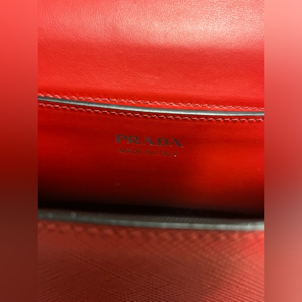 RARE✨Prada Red Monochrome Embellished small shoulder bag✨ - Picture 12 of 15